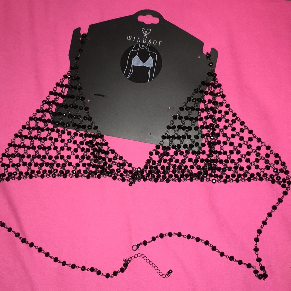 Black Jeweled Bralette